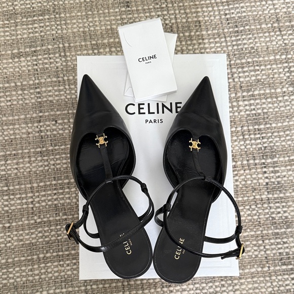Celine Kitten T-Bar Pumps Size 40